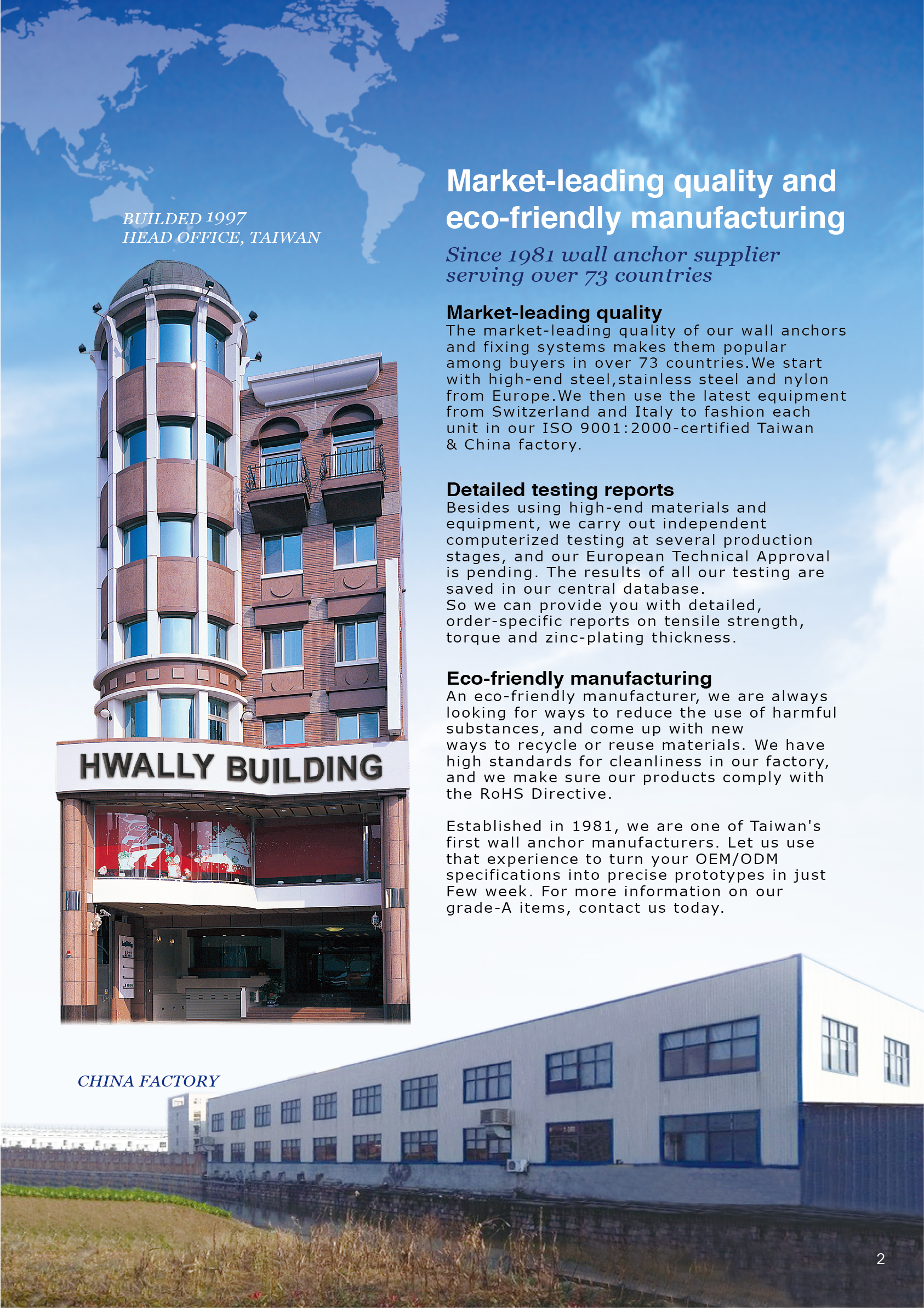 HWALLY PRODUCTS CO., LTD.  Online Catalogues