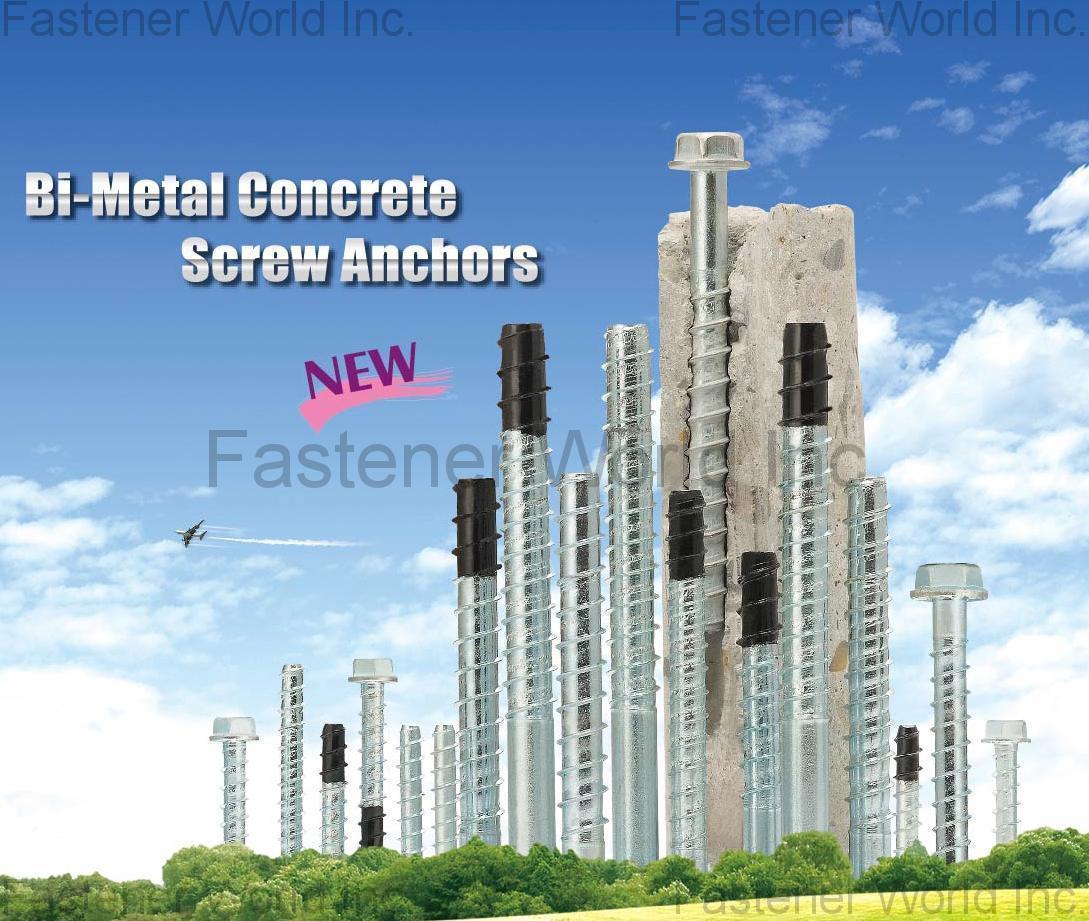 SHEH KAI PRECISION CO., LTD.  , Bi-Metal Concrete Screw Anchors & Dual hardness concrete screw anchor , Bi-metal Concrete Screw Anchors