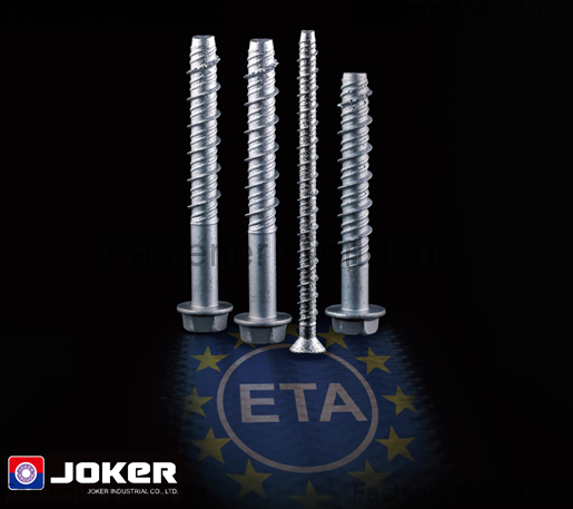 JOKER INDUSTRIAL CO., LTD.  ,  Concrete Screw anchor and Wedge bolt with ETA14/0374 and 21/0177  , Concrete Screws