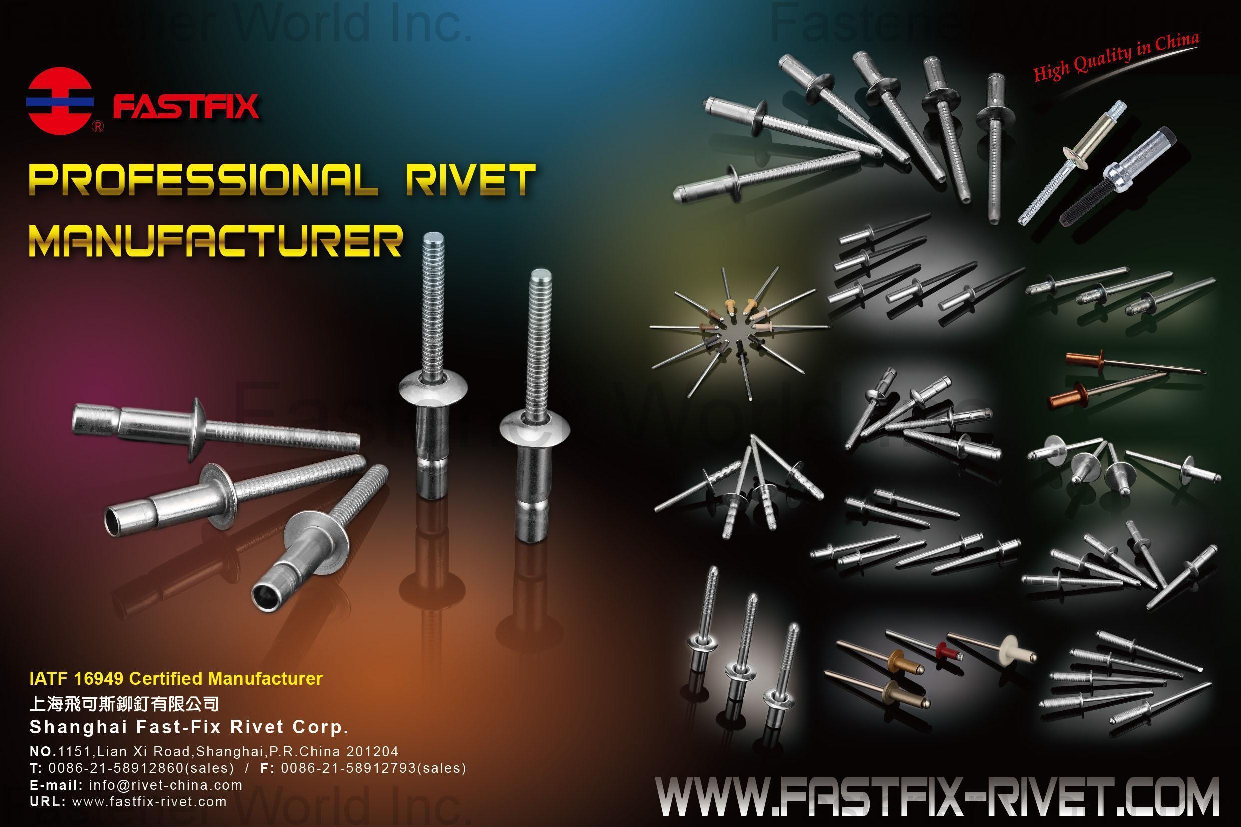 SHANGHAI FAST-FIX RIVET CORP.  , Structural rivets manufacture , Flat Head Rivets