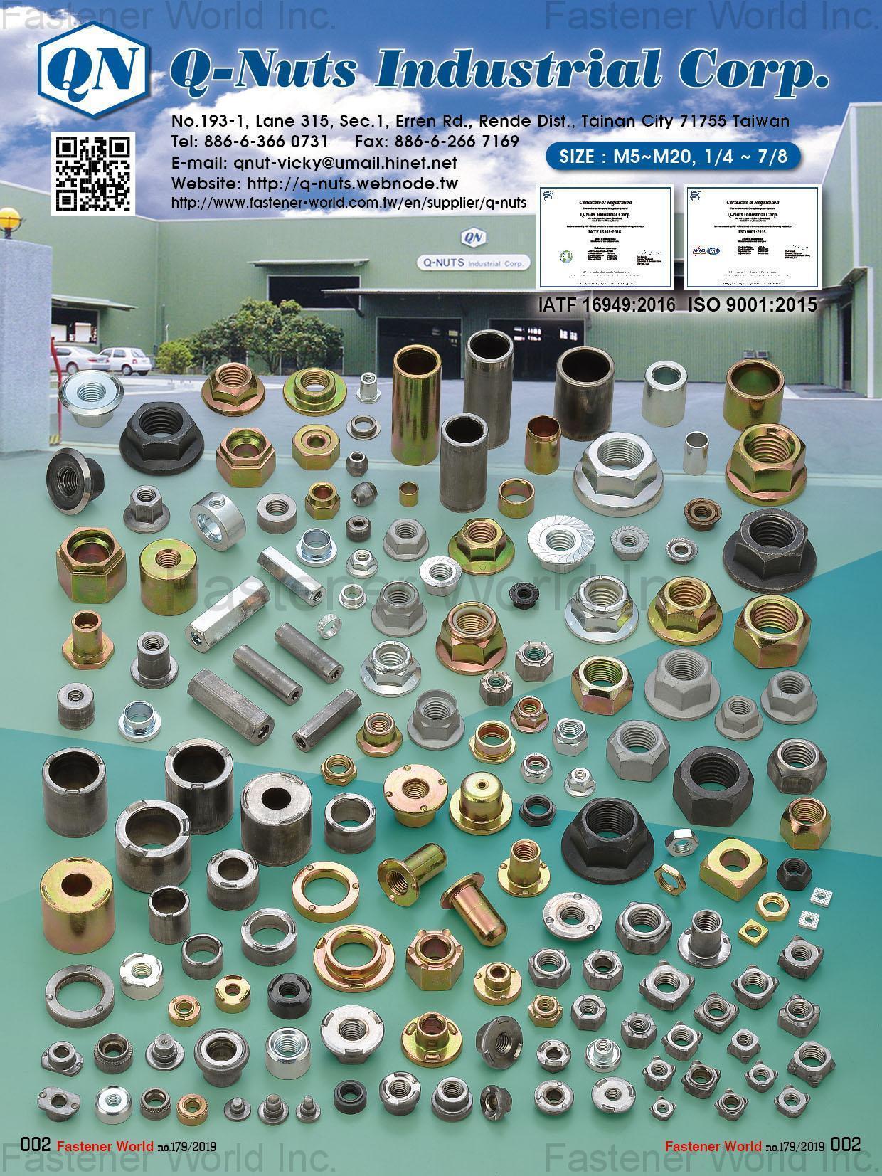 Q-NUTS INDUSTRIAL CORP. , Flange Nuts, Weld Nuts, Special Nuts, Spacers , Flange Nuts