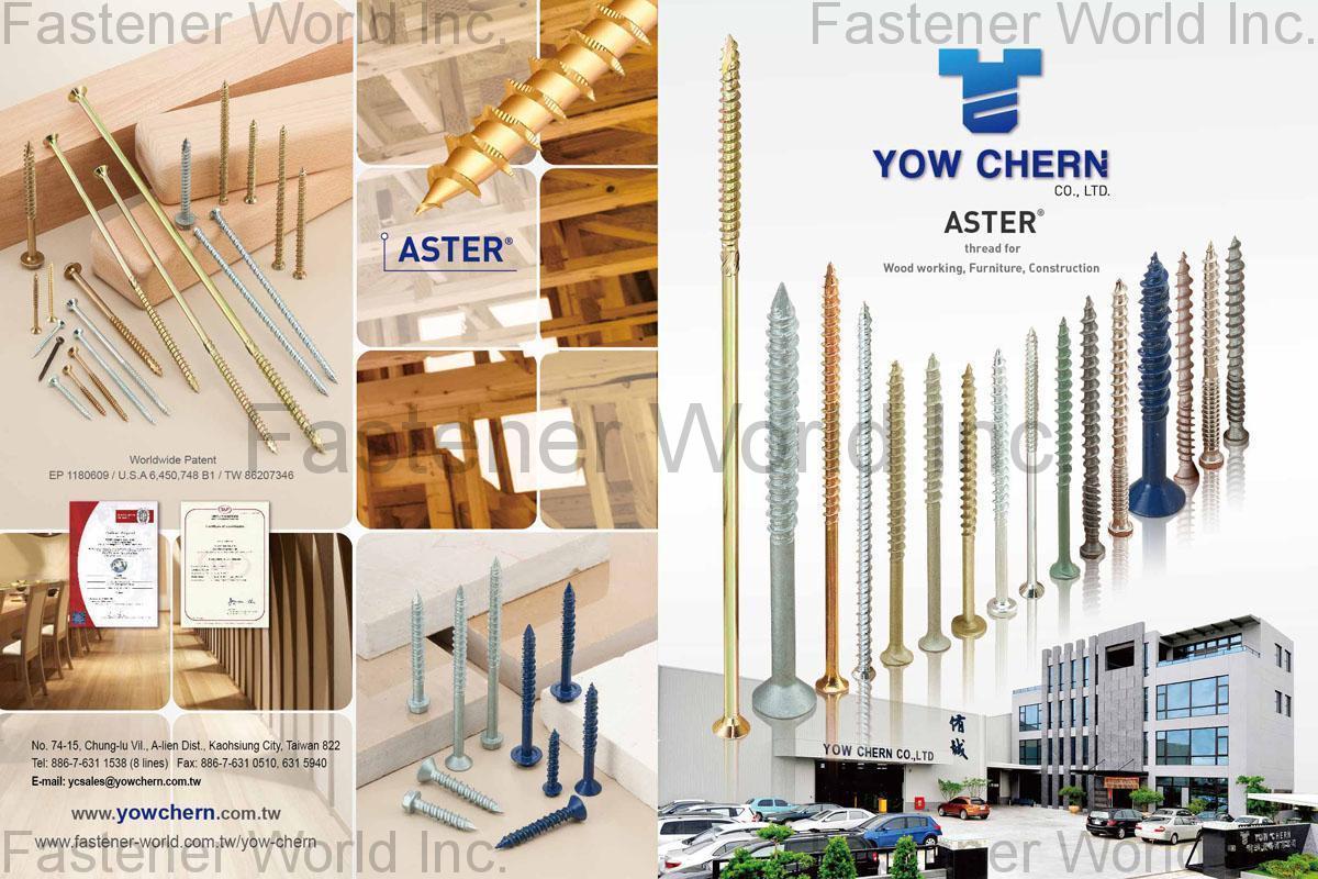 YOW CHERN CO., LTD.  , ASTER, Thread for Wood working, Furniture, Construction , Self-threading Nuts