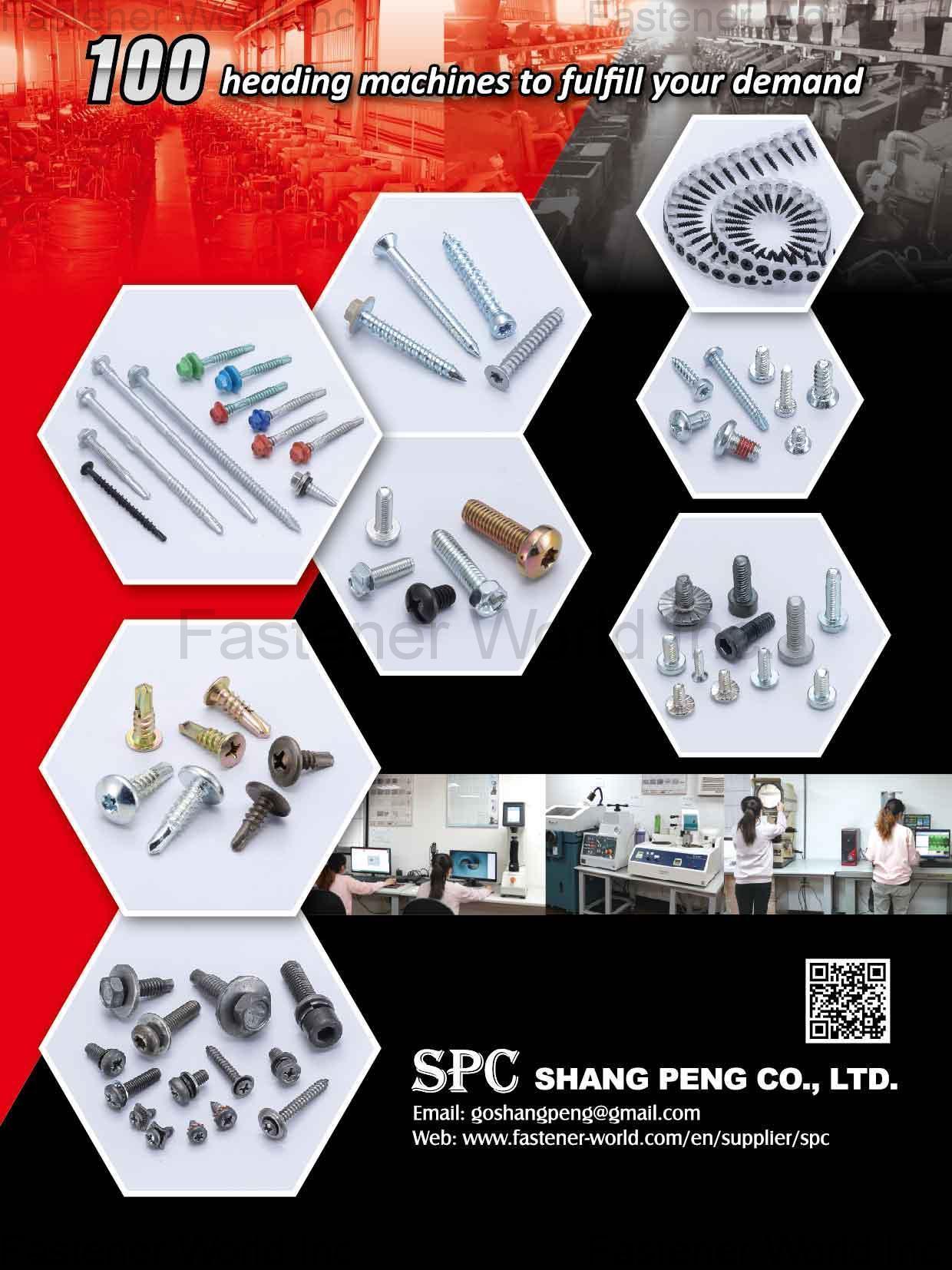 SHANG PENG CO., LTD. , All Kinds of Screws