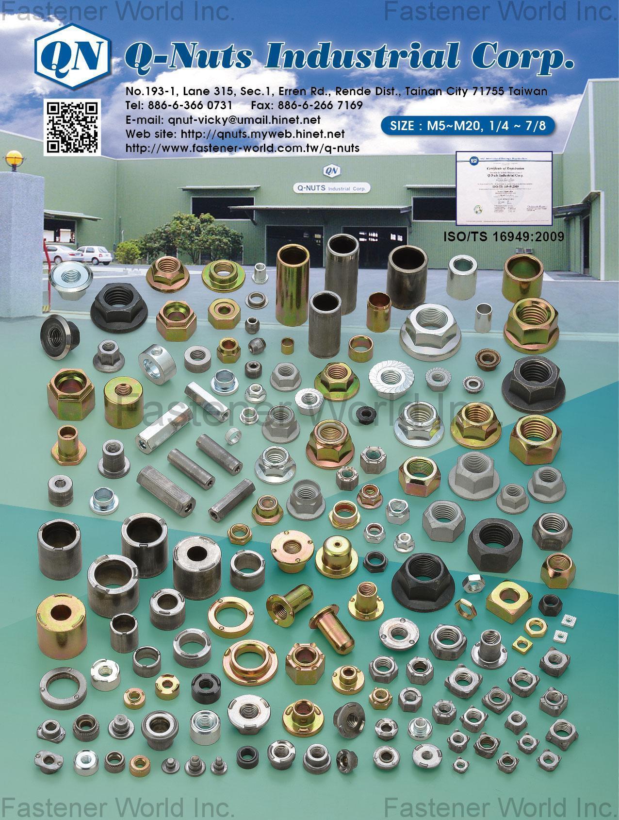 Q-NUTS INDUSTRIAL CORP. , Flange Nuts, Weld Nuts, Special Nuts, Spacers , Nuts
