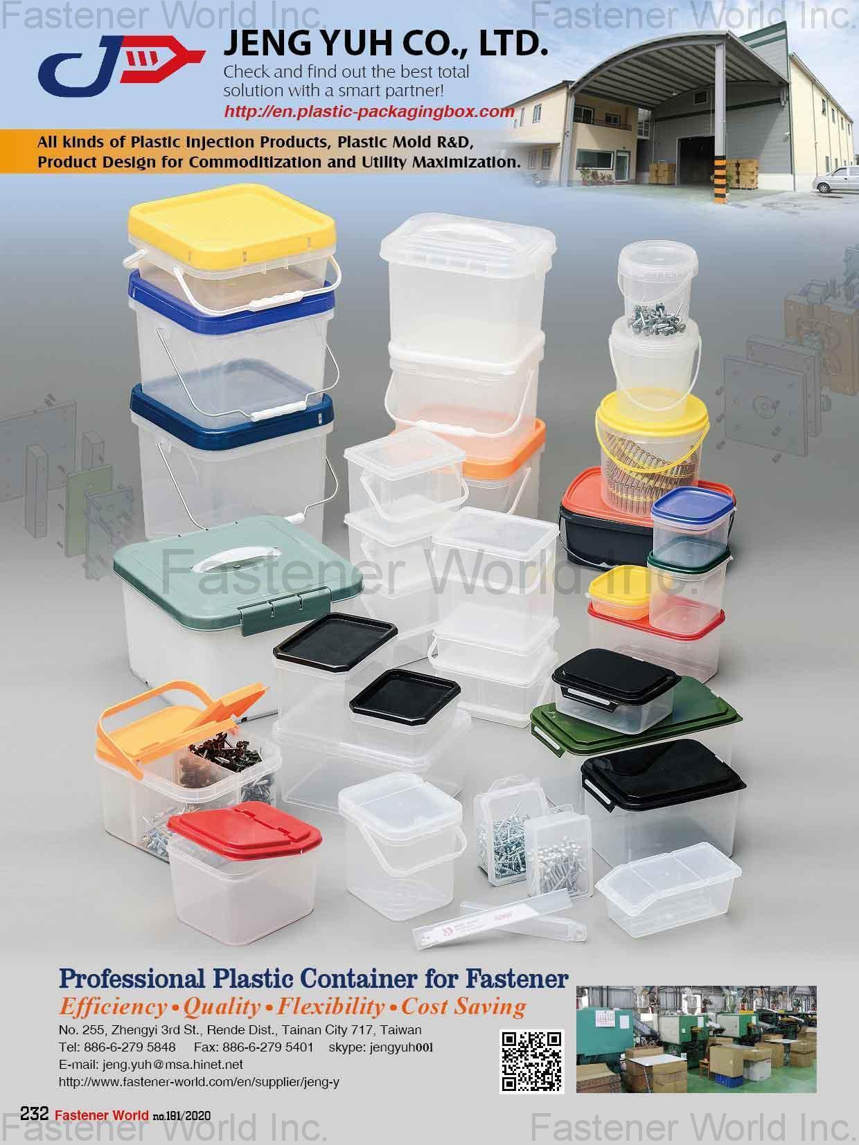 JENG YUH CO., LTD. , Plastic Injection Products, Plastic Mold R&D