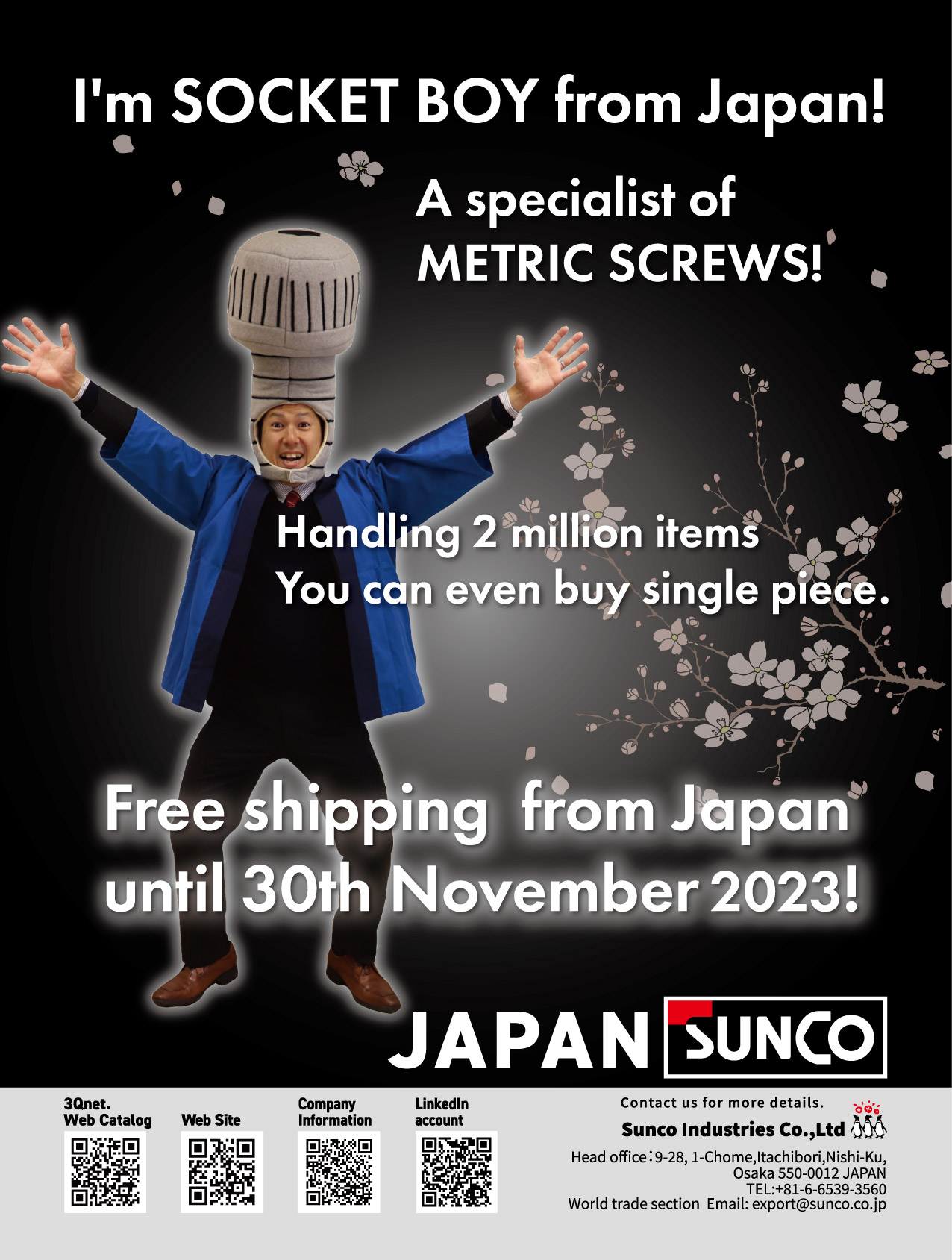 SUNCO INDUSTRIES CO., LTD. JAPAN , Japanese Fasteners, Metric Screws