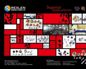 Multistage Cold Forged Parts, CNC & Screw Machined Parts, Teks Screws & Roofing Screws, Type TT & Self Tapping Screws, Machine Screws, Small Packaged Products(REXLEN CORP. )