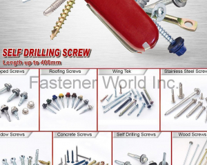 Self Drilling Screw,Capped Screws,Roofing Screws,Wing Tek,Stainless Steel Screws,Windows Screws,Concrete Screws,Wood Screws(YOUR CHOICE FASTENERS & TOOLS CO., LTD. )