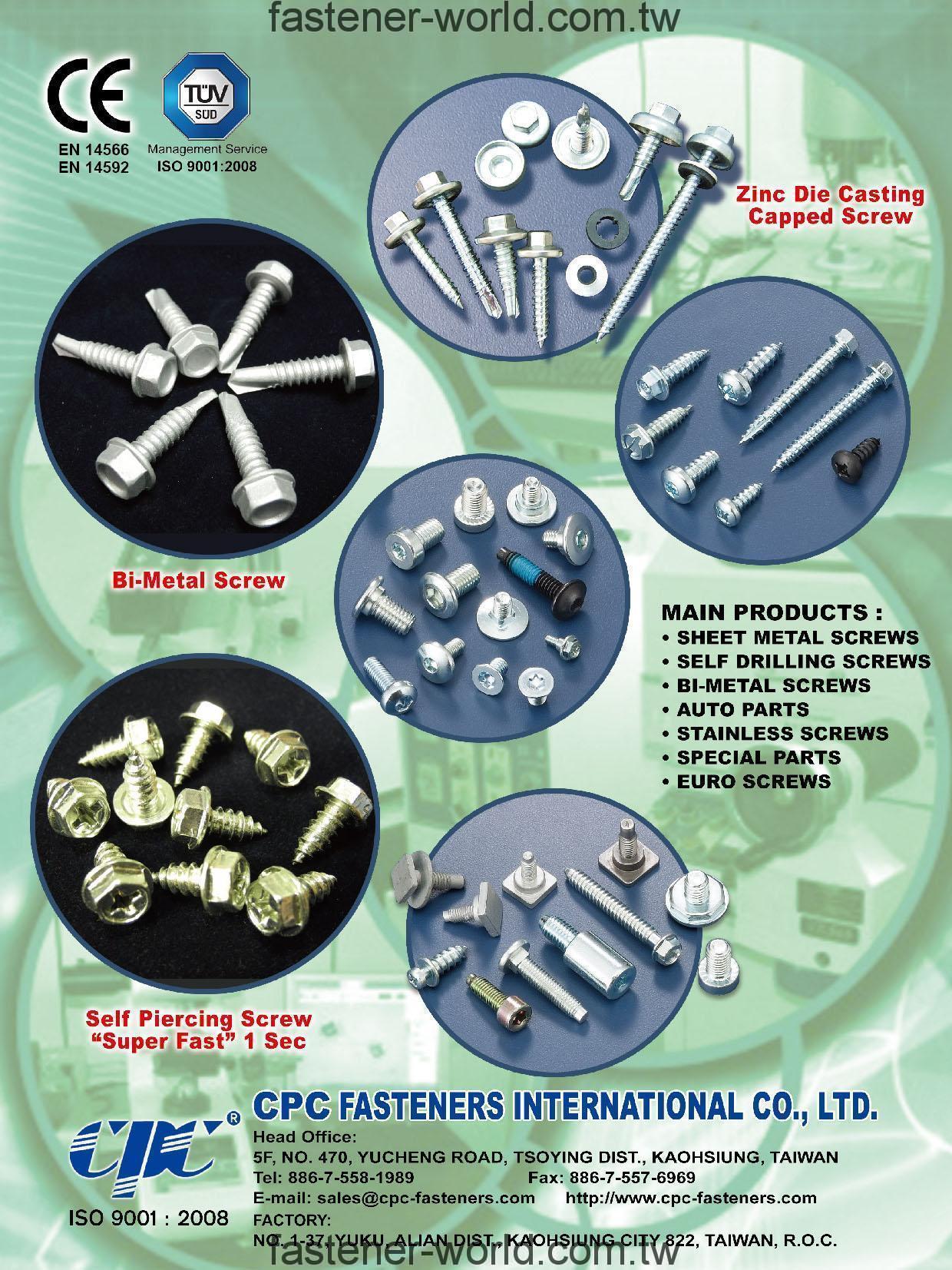 CPC FASTENERS INTERNATIONAL CO.,LTD.  Online Catalogues