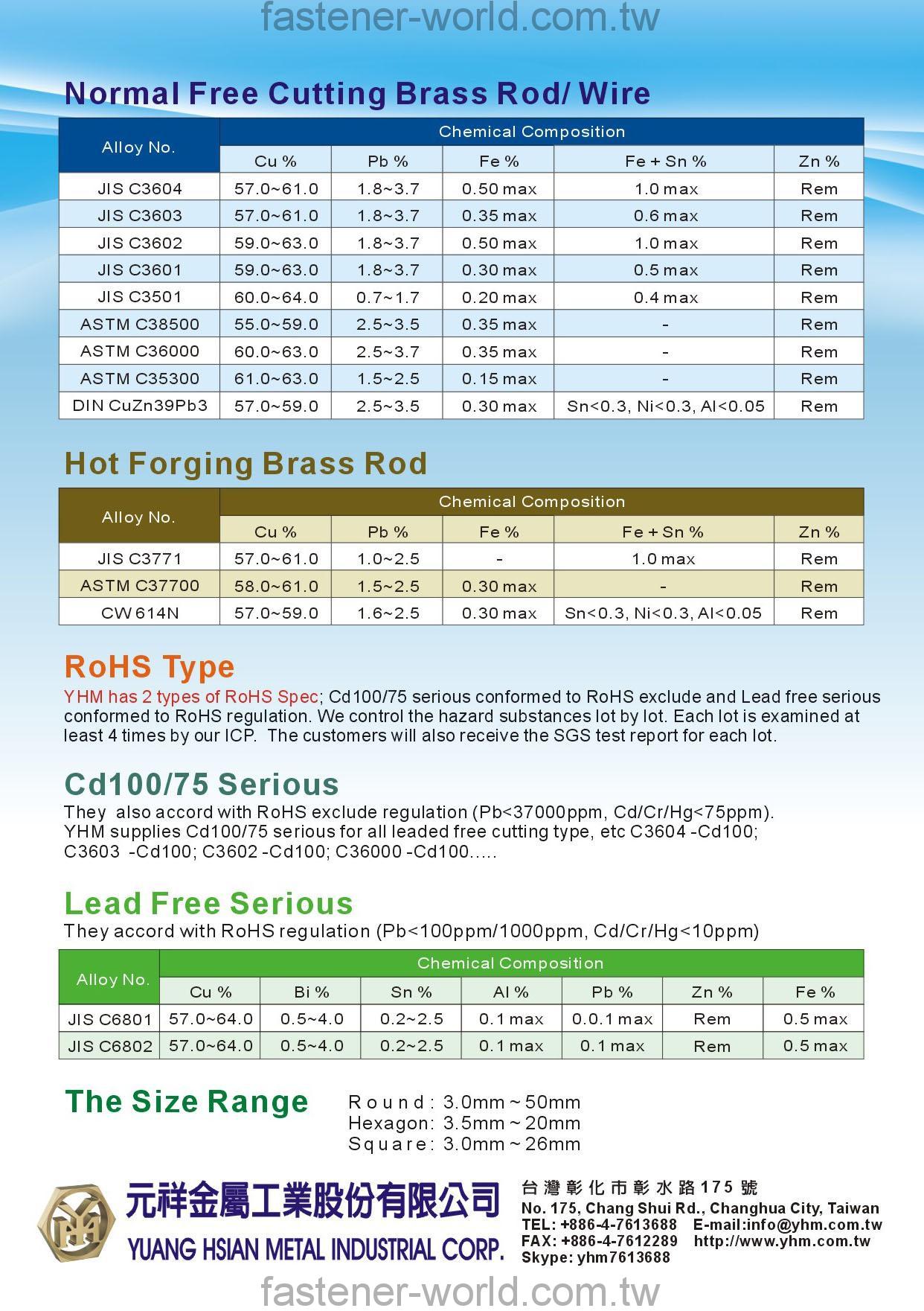 YUANG HSIAN METAL INDUSTRIAL CORP. (YHM)_Online Catalogues