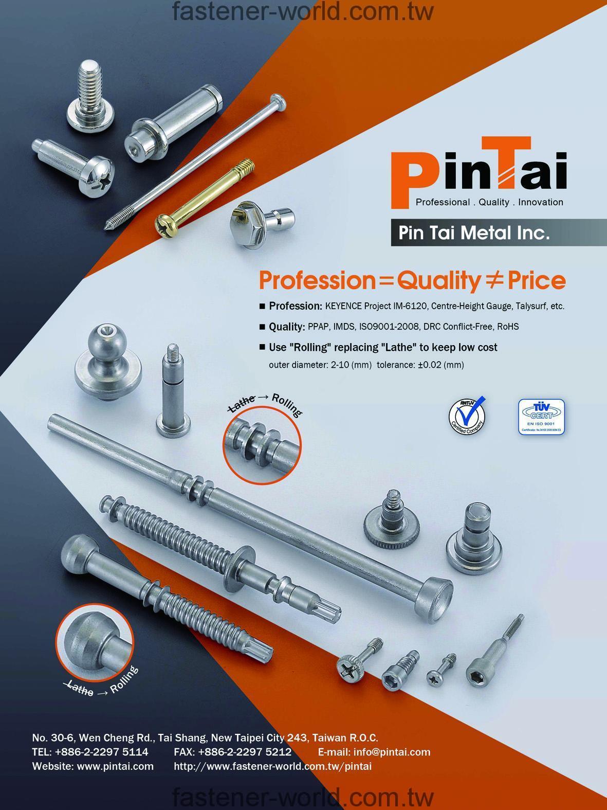 PIN TAI METAL INC. Online Catalogues