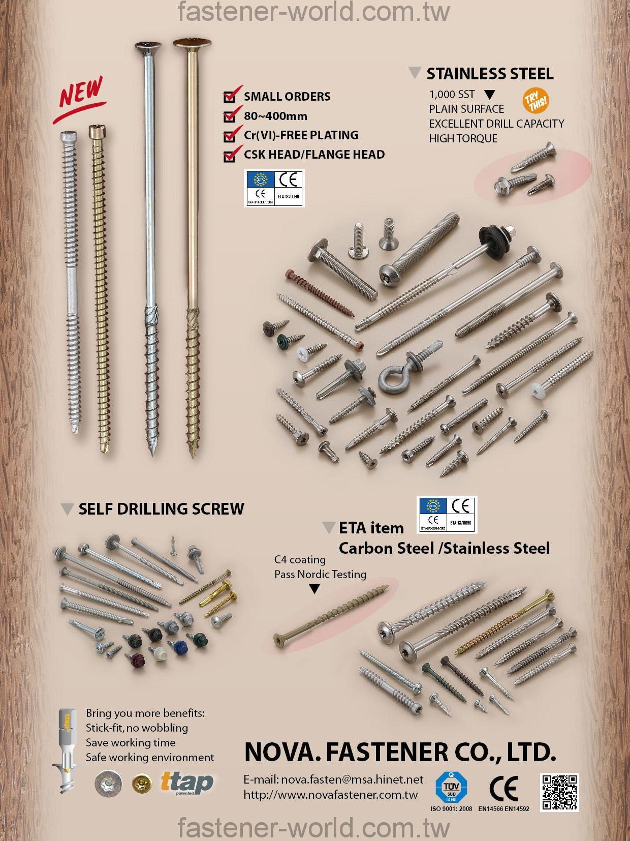 NOVA. FASTENER CO., LTD.  Online Catalogues