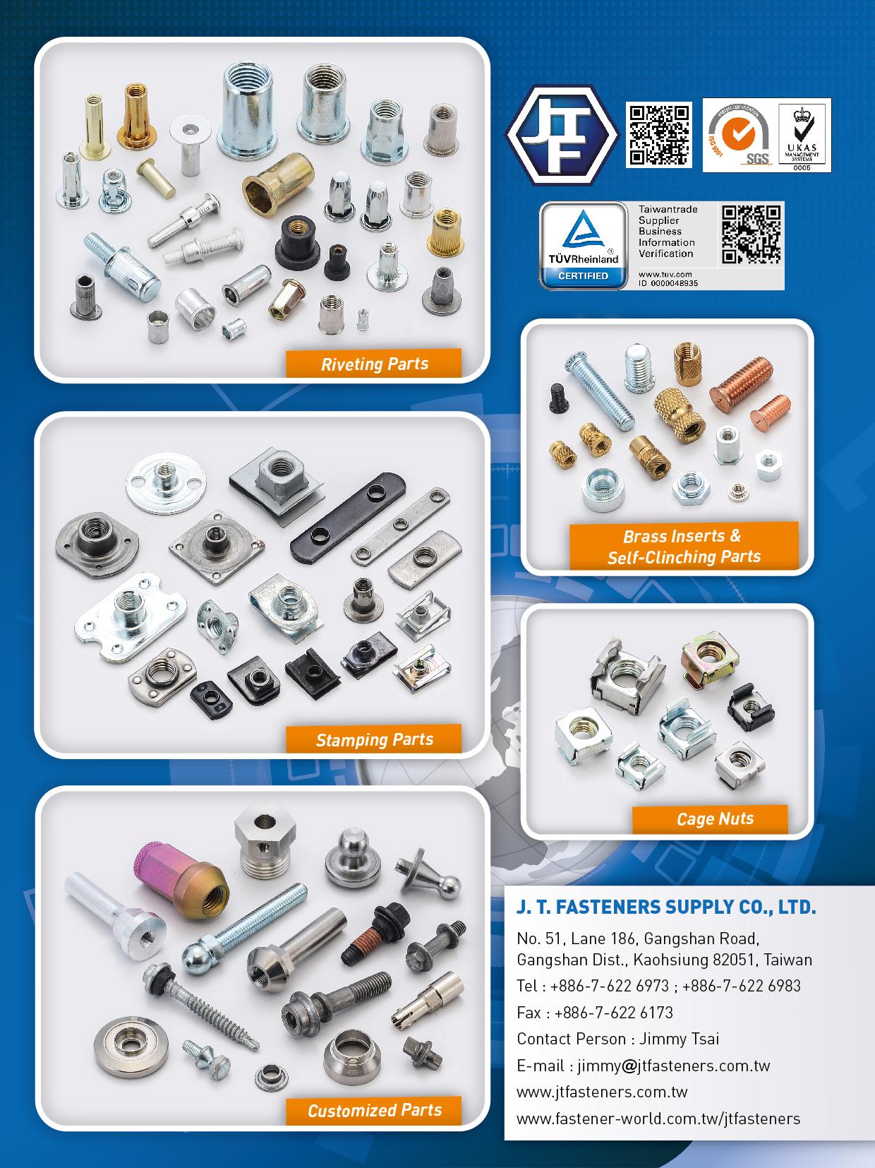 金祐昇實業有限公司 (J. T. Fasteners Supply Co., Ltd.)  電子型錄專區