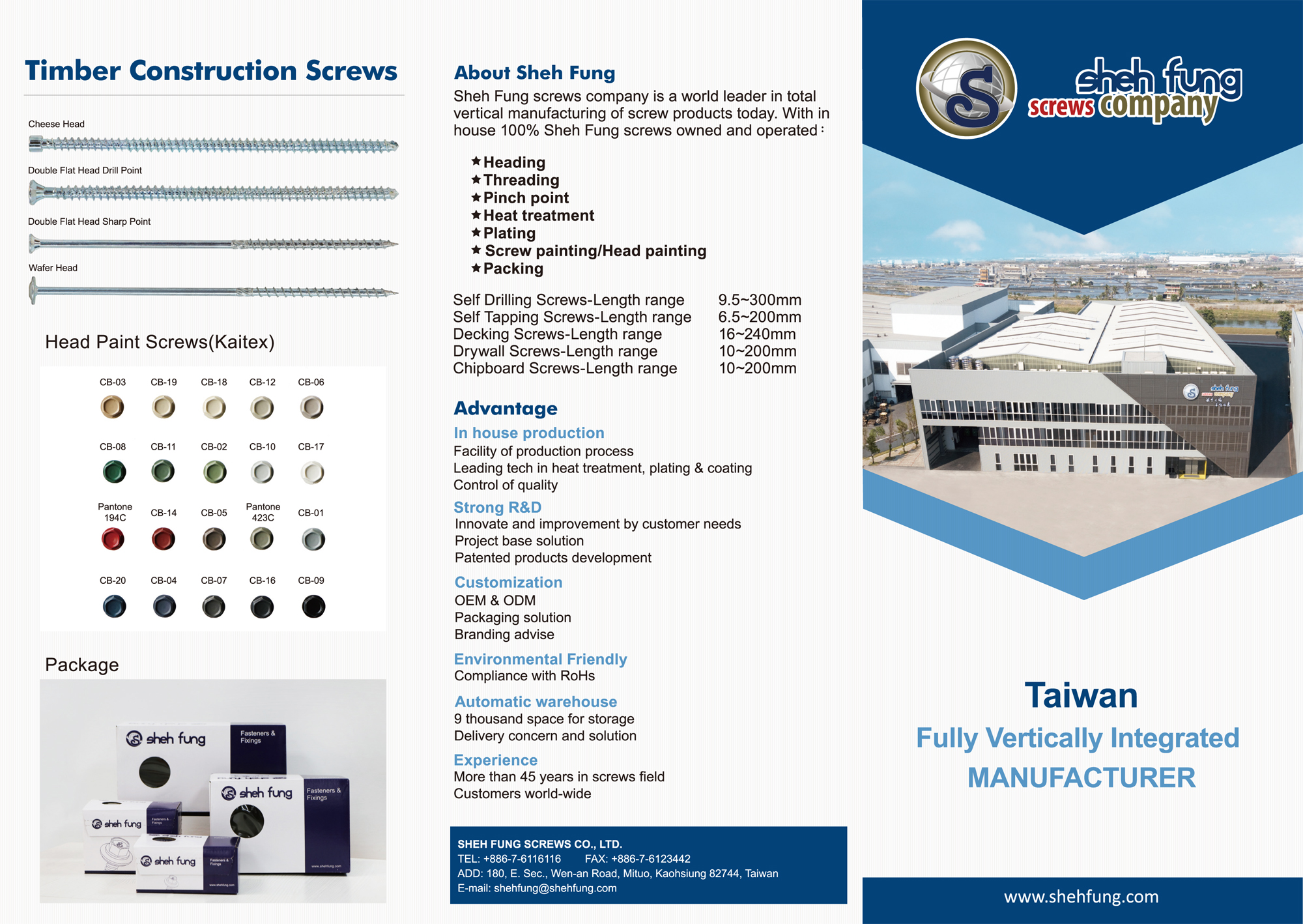 SHEH FUNG SCREWS CO., LTD.  Online Catalogues