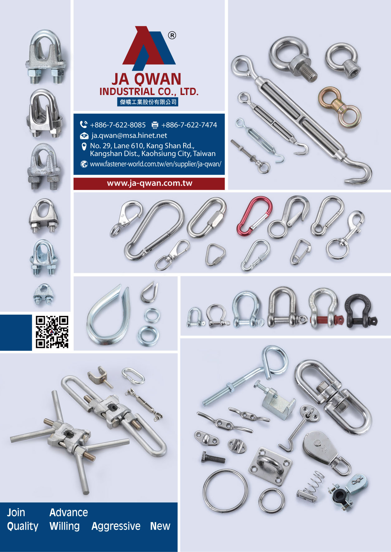 JA QWAN INDUSTRIAL CO., LTD. Online Catalogues