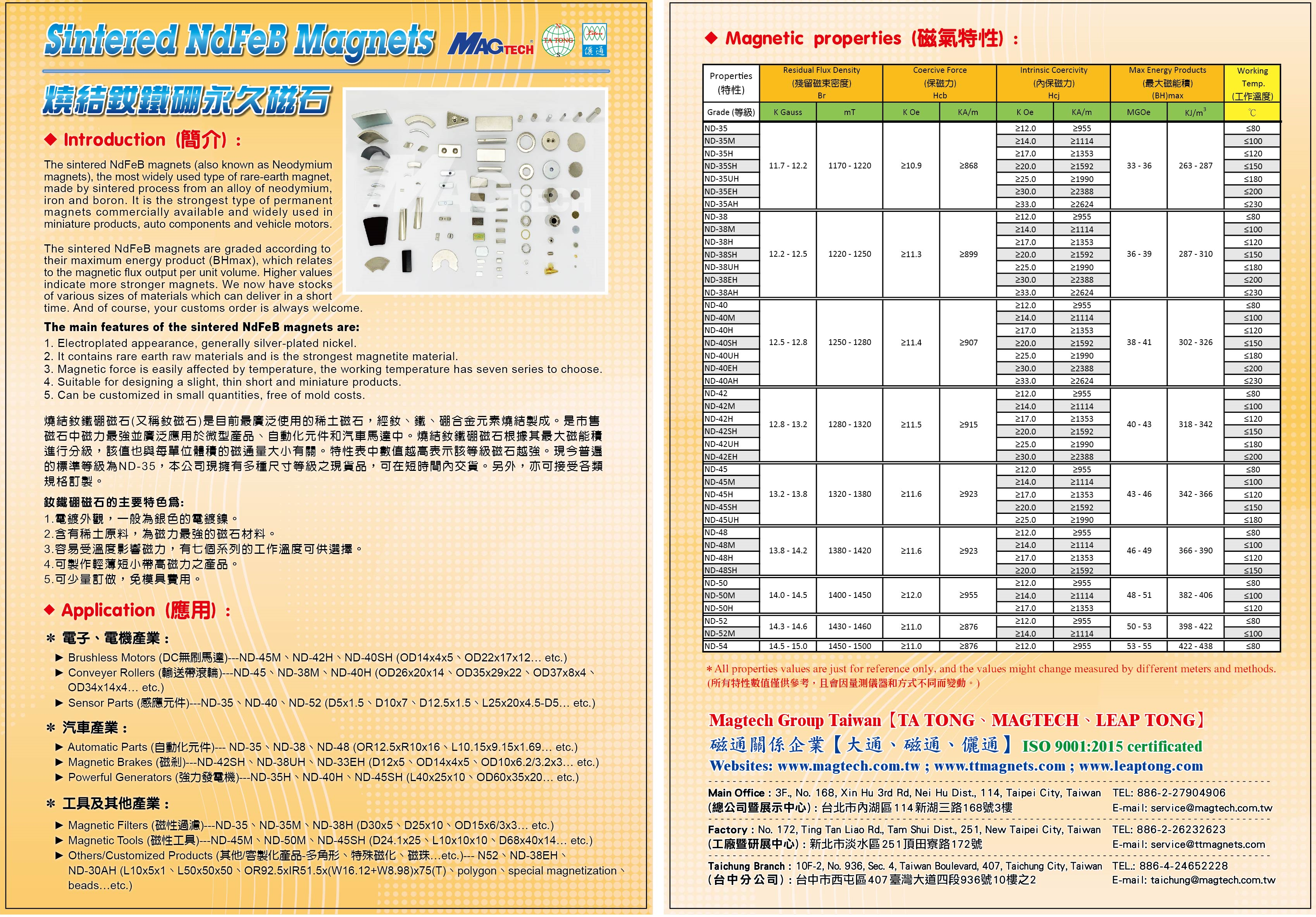 MAGTECH MAGNETIC PRODUCTS CORP. (LEAP TONG) Online Catalogues