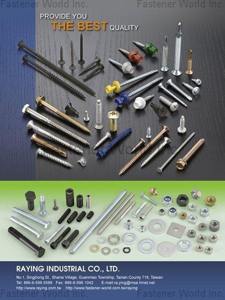 RAYING INDUSTRIAL CO., LTD.  , CHIPBOARD SCREWS, MACHINE SCREWS, SELF TAPPING SCREWS, WOOD SCREWS, DRYWALL SCREWS, CONCRETE SCREWS, COLLECT SCREWS, ROOFING SCREWS, DECK SCREWS , Deck Screws