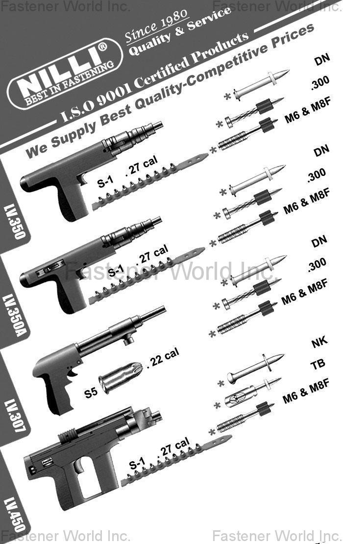 REDWOOD INDUSTRIAL CO., LTD.  , Air Tools, Gas Tools, P.A. Tools, Fasteners, Fixings , Powered Hand Tools