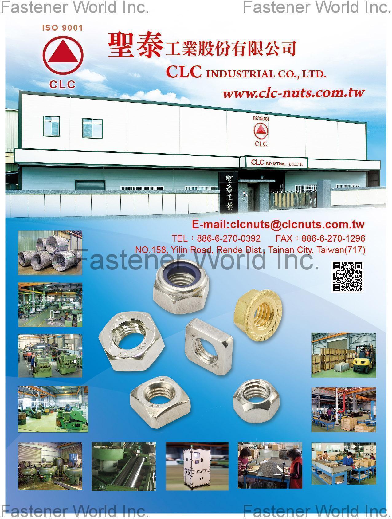 CLC INDUSTRIAL CO., LTD. , Nylon Insert Locknuts,DIN982,DIN985,Hex Machine Screw Nuts,Hex Finish Nuts,DIN934,Hex Jam Nuts,DIN439,Hex Heavy Nuts,UNI5587,Hex Lock Nuts,DIN980,Hex Flange Nuts,DIN6923,JIS B1190,Hex Flange Nylon Nuts,DIN 6926,Weld Nuts,DIN928,DIN929,Square Nuts,DIN557,DIN562,Hex K-Locknuts,Hex Nuts,JIS B1181 TYPE 1,JIS B1181 TYPE 2,JIS B1181 TYPE 3,Wing Nuts,Socket Set Screw,DIN912,DIN913,DIN916,ISO7380,Brass Nuts,Special Nuts,Hex Cap Nuts,Coupling Nuts,T-Nuts,Washer,Conical Nuts , All Kinds Of Nuts CLC INDUSTRIAL CO., LTD. , Nylon Insert Locknuts,DIN982,DIN985,Hex Machine Screw Nuts,Hex Finish Nuts,DIN934,Hex Jam Nuts,DIN439,Hex Heavy Nuts,UNI5587,Hex Lock Nuts,DIN980,Hex Flange Nuts,DIN6923,JIS B1190,Hex Flange Nylon Nuts,DIN 6926,Weld Nuts,DIN928,DIN929,Square Nuts,DIN557,DIN562,Hex K-Locknuts,Hex Nuts,JIS B1181 TYPE 1,JIS B1181 TYPE 2,JIS B1181 TYPE 3,Wing Nuts,Socket Set Screw,DIN912,DIN913,DIN916,ISO7380,Brass Nuts,Special Nuts,Hex Cap Nuts,Coupling Nuts,T-Nuts,Washer,Conical Nuts , All Kinds Of Nuts