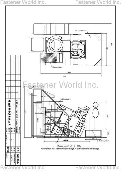 鎧渝國際企業有限公司  , 鑽尾螺絲成型機KU-250L , 鑽尾螺絲成型機