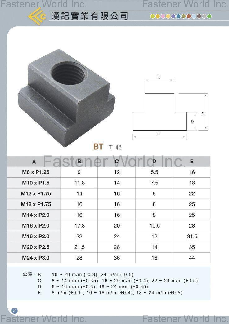 HAN CHI INDUSTRIAL CO., LTD. , T Nut , 4 Pronged T Nuts