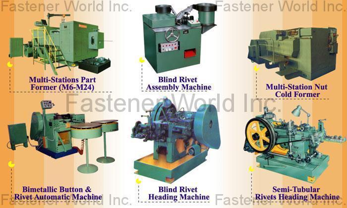 HARBIN RAINBOW TECHNOLOGY CO., LTD.  , Multi Station Parts Cold Former / Blind Rivet Assembly Machine / Multi-Station Nut Cold Former / Bimetallic Button & Rivet Automatic Machine / Blind Rivet Heading Machine / Semi-Tubular Rivets Heading Machine , Blind Rivet Heading Machine