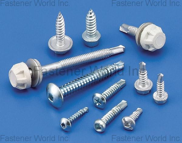 SHEH KAI PRECISION CO., LTD.  , Bi-Metal Self-Drilling Screw Special Type (eg. Nylon Head with EPDM Washer) , Self-drilling Screws