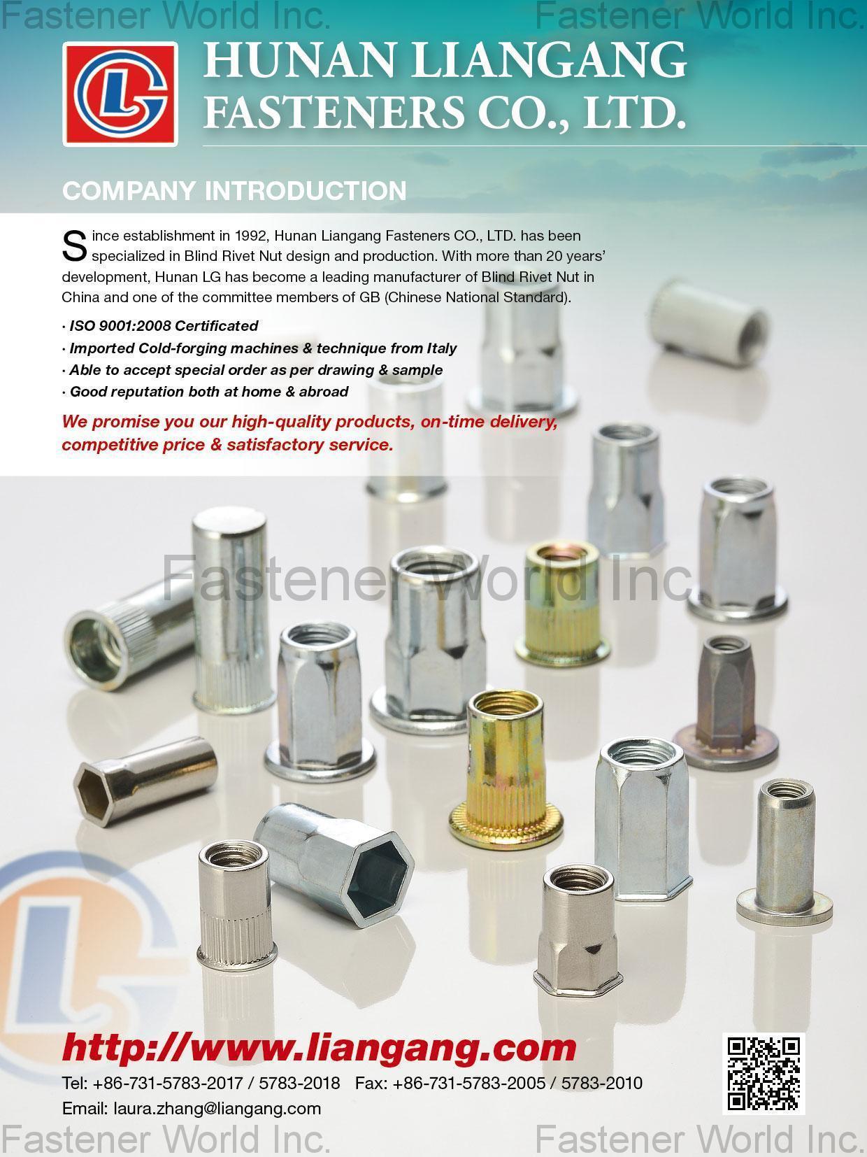 HUNAN LIANGANG FASTENERS CO., LTD. , Blind Rivet Nut , Blind Nuts / Rivet Nuts