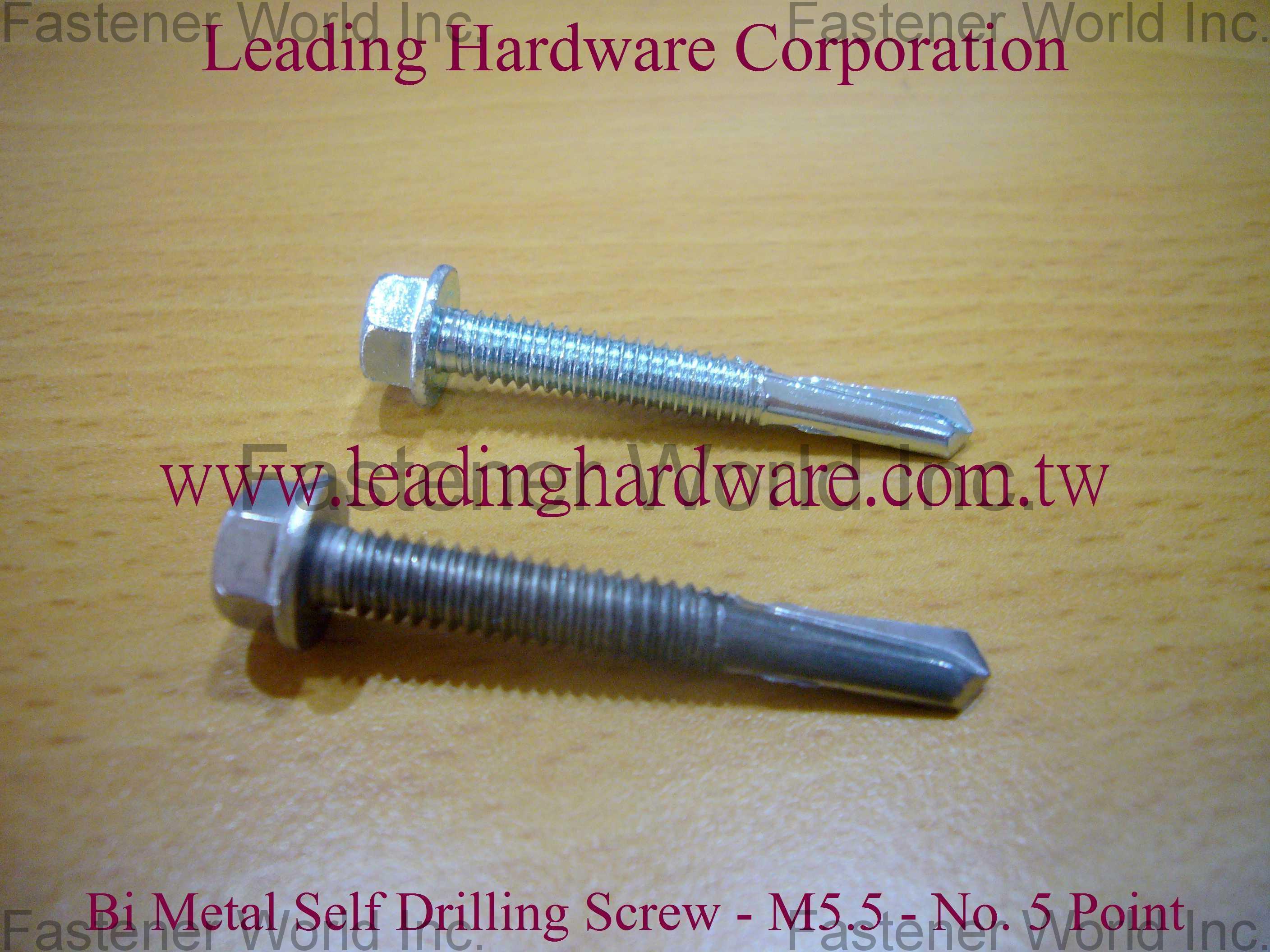 LEADING HARDWARE CORPORATION  , Bi Metal Self drilling Screw -HWH