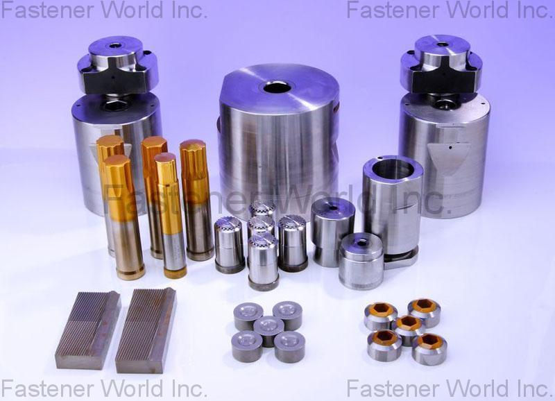 TSUNAMI PRECISION MOLD LTD. , Tungsten carbide forging tools * Cutting  Blade and Cutting Die for screw and nut Alloy Steel tools * Cutting Blade and Cutting Die * Other Alloy Steel dies. Flat Thread Rolling Dies * Punches and Pins  *Trim Dies * Knock out Pin * Piercing punch , Molds & Dies