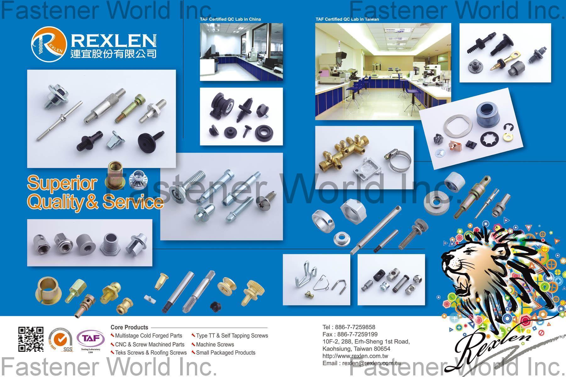 REXLEN CORP.  , Type TT & Self Tapping Screws, Machine Screws, Small Packaged Products, Teks Screws , Machine Screws
