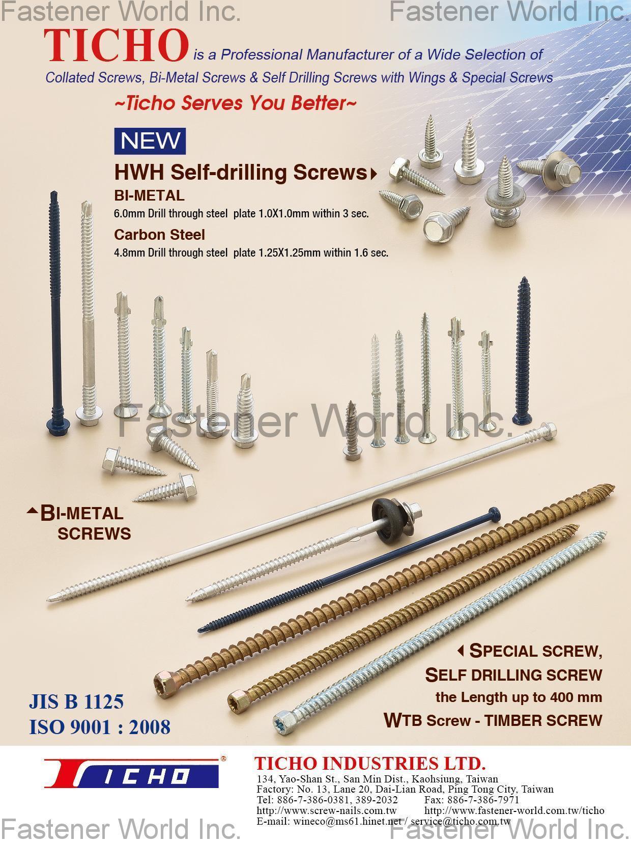 Self-drilling Screws HWH Self-drilling Screws, Bi-Metal Screw, Special Screw, Self-Drilling Screw, WTB Screw-Timber Screw