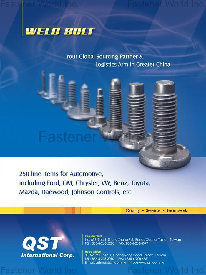 QST INTERNATIONAL CORP.  , Weld Bolt , Weld Bolts (studs)