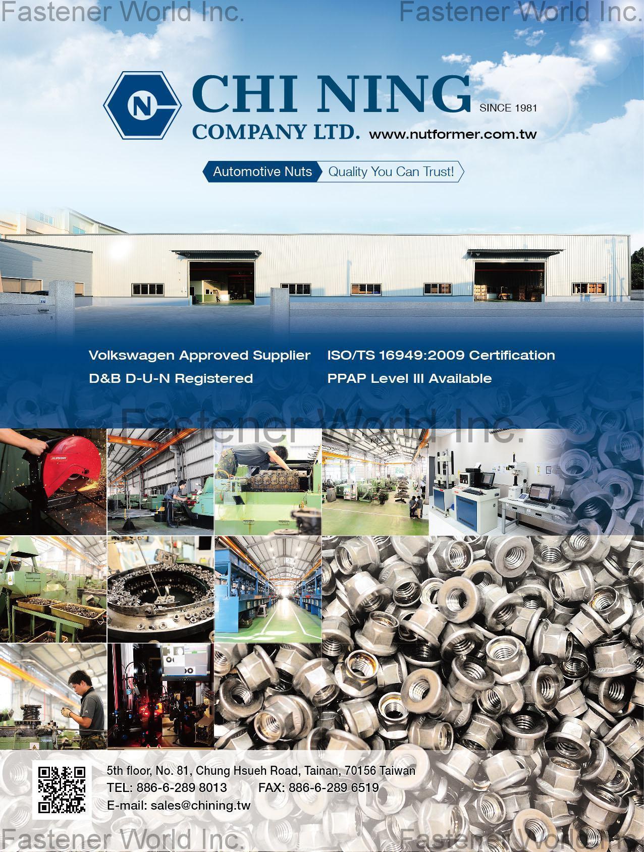 CHI NING COMPANY LTD.  , Automotive Nuts , Automotive Nuts