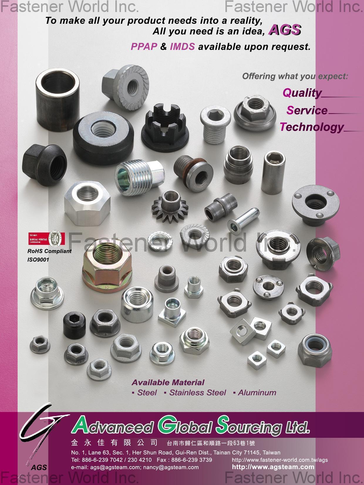 AGS AUTOMATION (ADVANCED GLOBAL SOURCING LTD.) , Stamping Parts , Stamped Parts