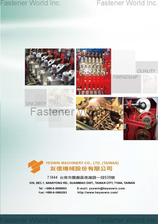 YESWIN MACHINERY CO., LTD. , Multi-station Cold Forging machine , Multi-station Cold Forming Machine