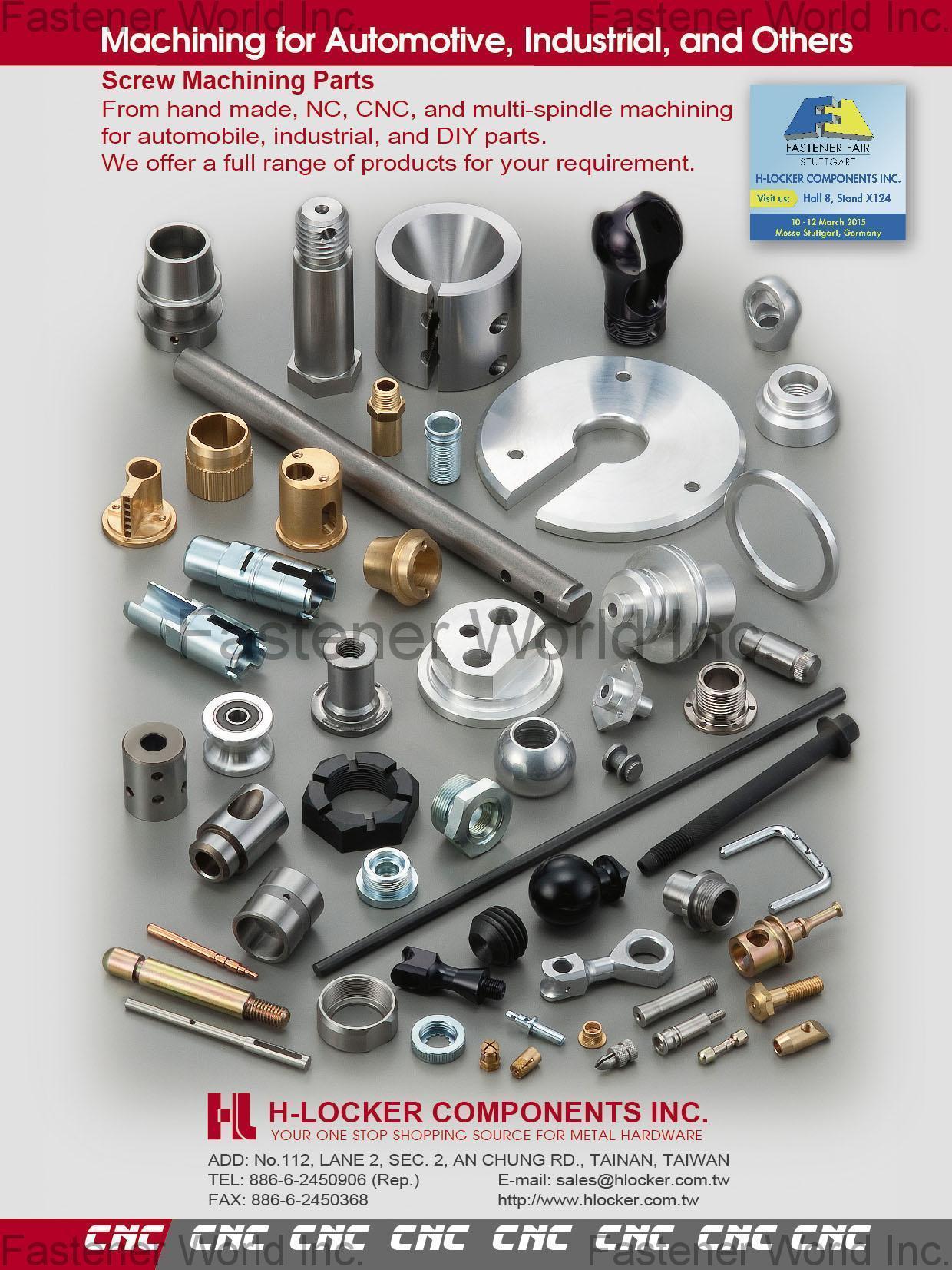 H-LOCKER COMPONENTS INC. , CNC SCREW / BOLTS , Cnc Machining Parts