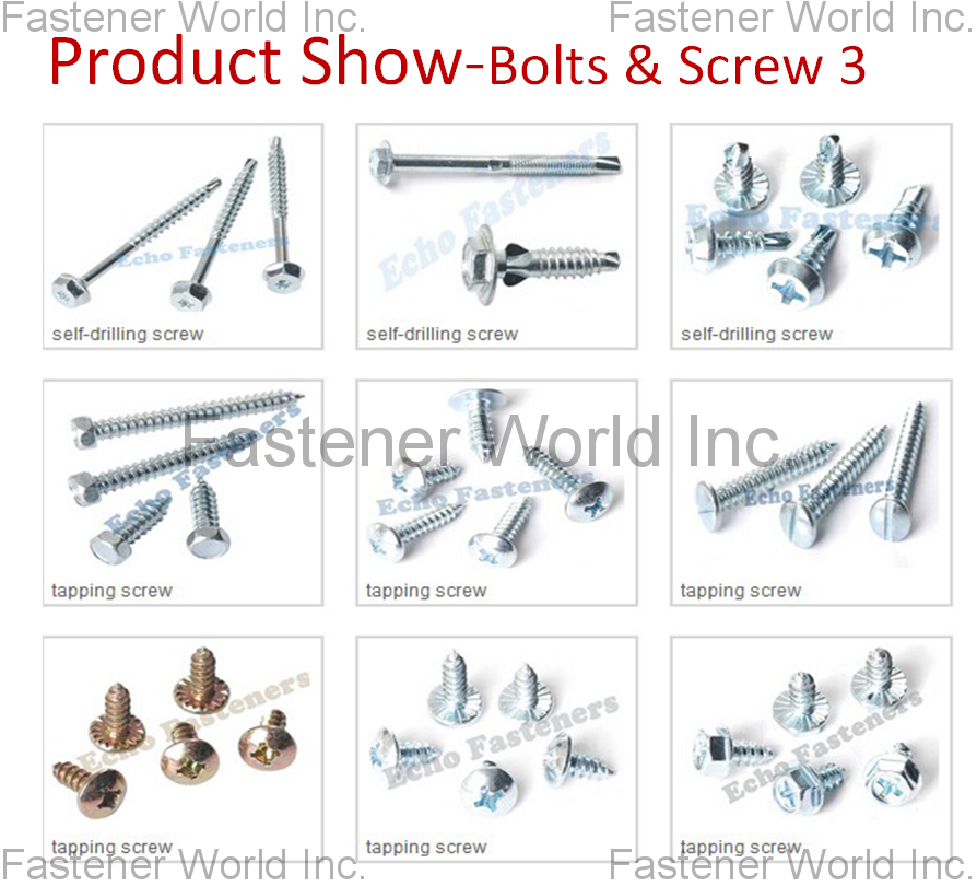 ECHO FASTENERS , Bolt&Screws , Metal Screws