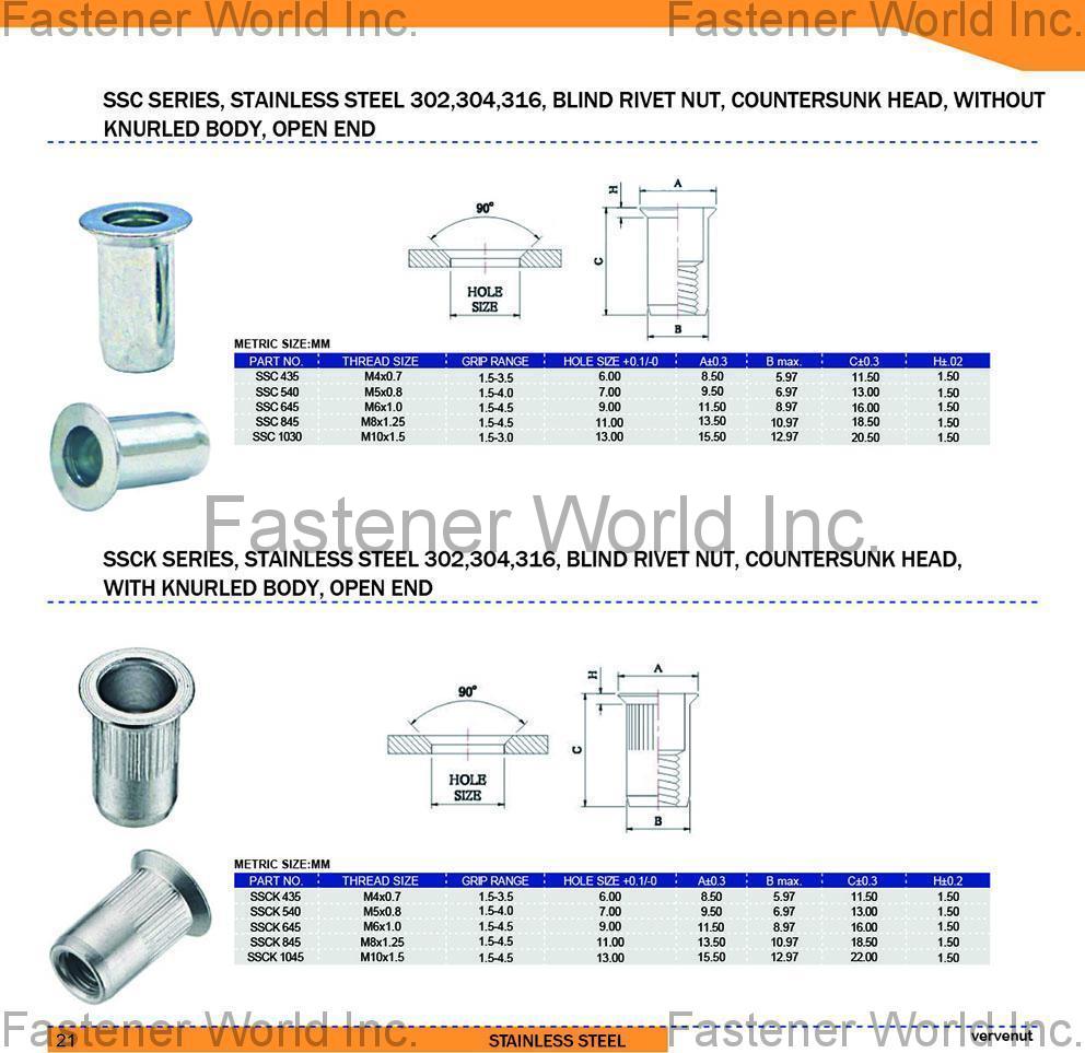 VIM INTERNATIONAL ENTERPRISE CO., LTD. , Blind Rivet Nut , Blind Nuts / Rivet Nuts VIM INTERNATIONAL ENTERPRISE CO., LTD. , Blind Rivet Nut , Blind Nuts / Rivet Nuts