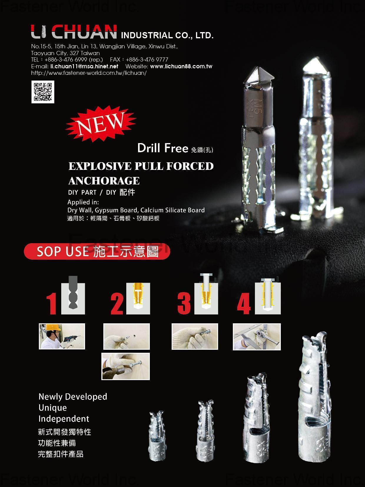 LI CHUAN INDUSTRIAL CO., LTD.  , concrete anchor, drywall anchor , Concrete Anchors