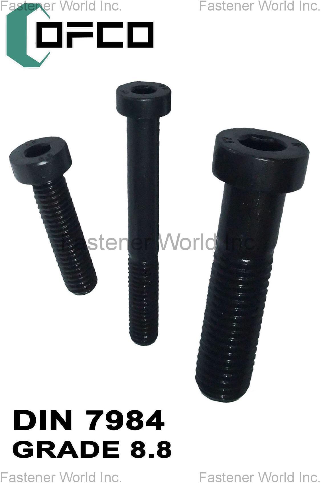 OFCO INDUSTRIAL CORP. , DIN 7984 , Socket Head Cap Screws