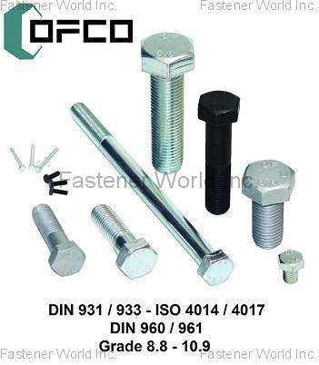 OFCO INDUSTRIAL CORP. , DIN 931 / ISO 4014 / DIN 933 / ISO 4017 / DIN 960 / DIN 961 , Hexagon Head Bolts