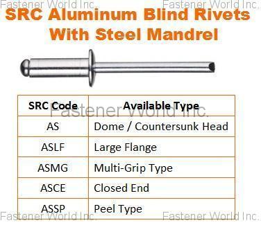 SPECIAL RIVETS CORP. (SRC) , Aluminum Blind Rivets , Aluminum Rivets