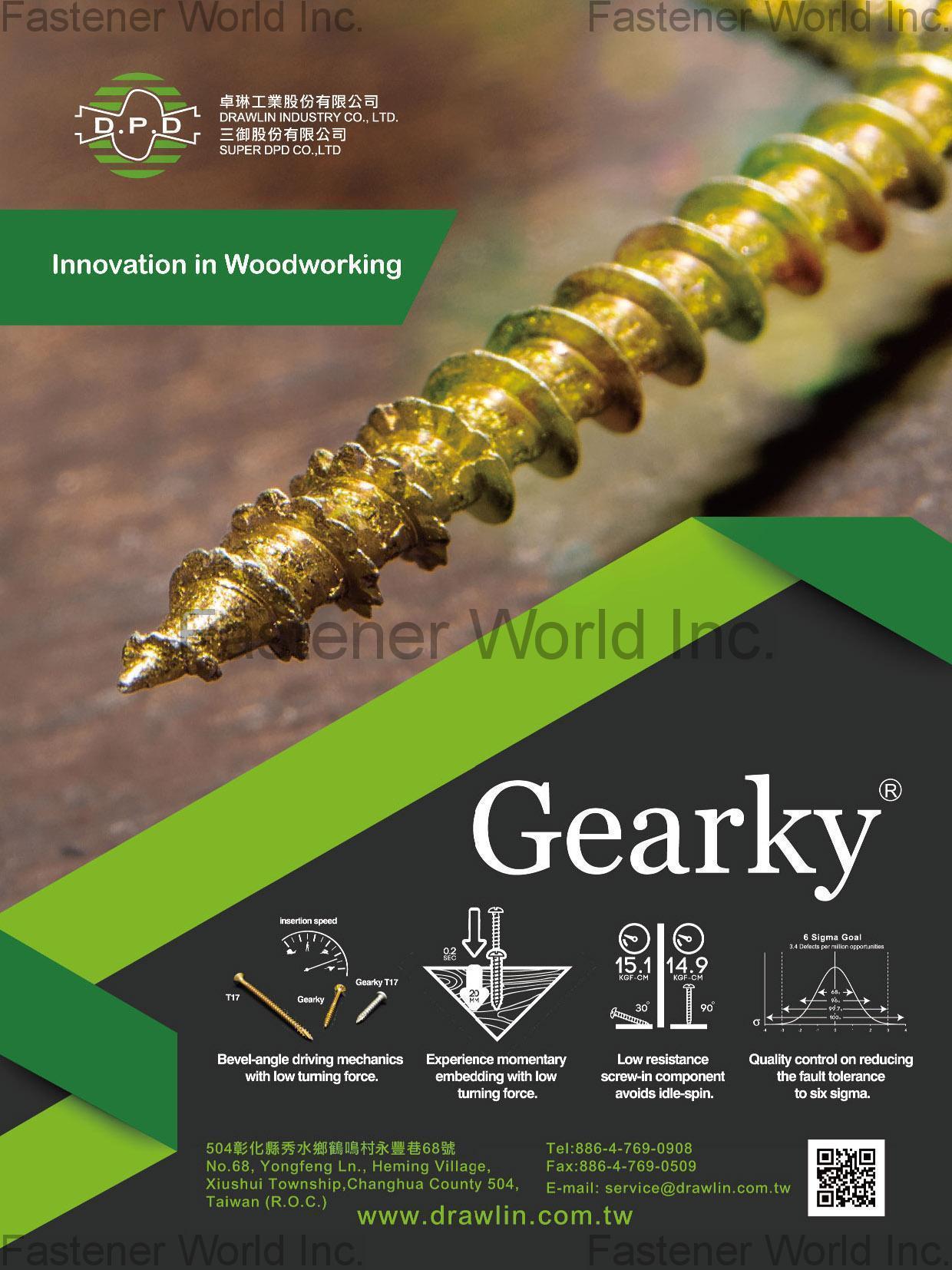 SUPER DPD CO., LTD. , Wood Screw (Gearky) , Wood Screws