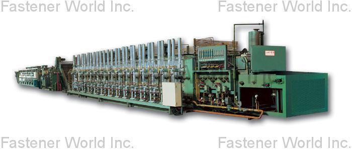 三永電熱機械股份有限公司  , 連續式光輝滲碳(調質)淬火爐 (瓦斯加熱或電氣加熱) , 表面處理及相關設備