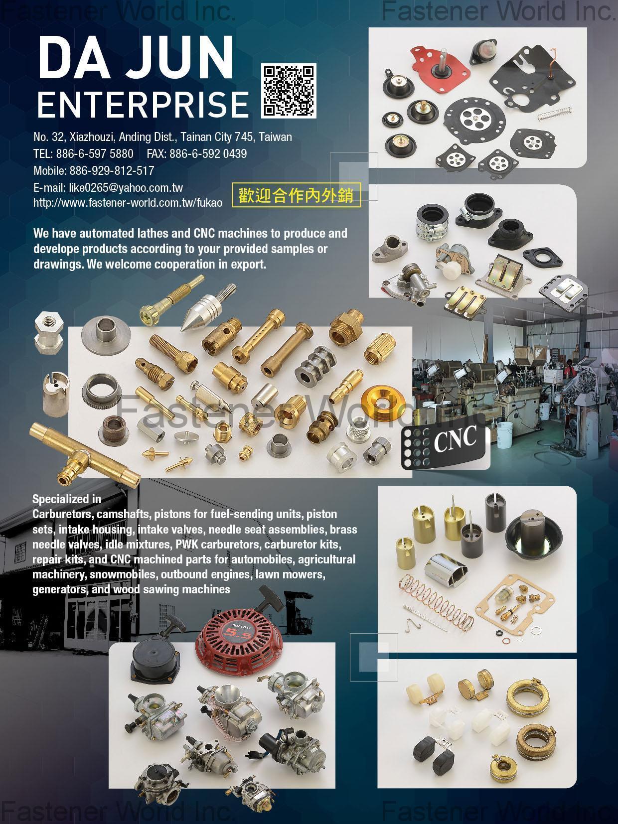  , CNC, Carburetors, Camshafts, Pistons for fuel-sending units, piston sets, intake housing, intake valves, Needle seat assemblies, Brass needle valves, idle mixtures, PWK carburetors, carburetor kits, repair kits, and CNC machined parts for automobiles, agricultural machinery, snowmobiles, outbound engines, lawn mowers, generators, and wood sawing machines. , Cnc Machining Parts