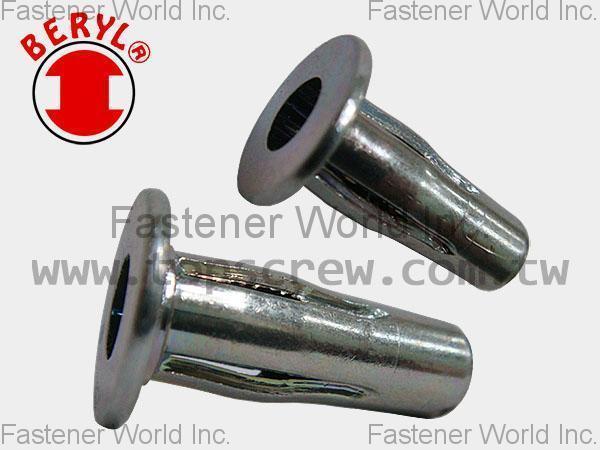 TOP SCREW METAL CORP.  , 四叉割溝拉帽, PLUSNUT , PRE-BULBED, QUAD FOLDING RIVETNUTS , SPLIT NUT, , Blind Nuts / Rivet Nuts