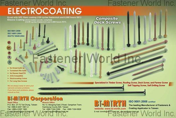 BI-MIRTH CORPORATION , Electrocoating , ED Coating