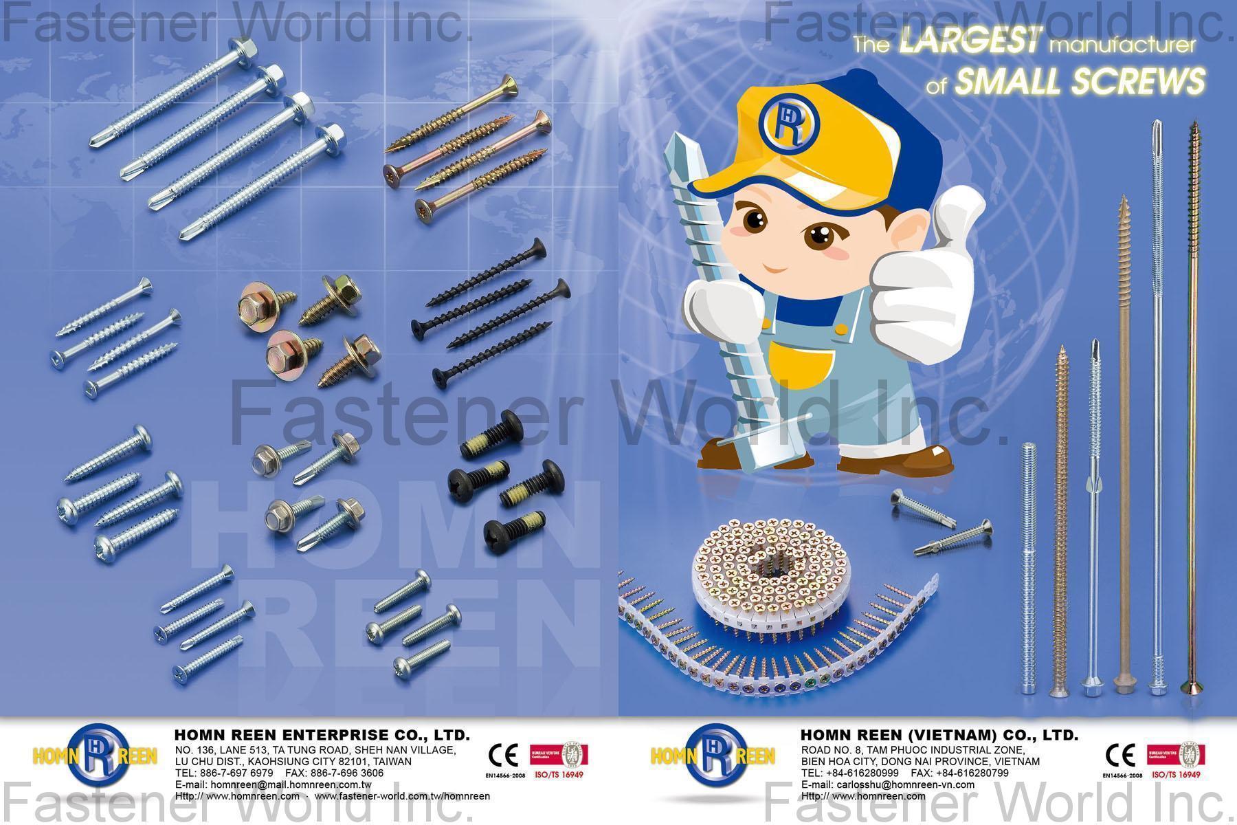 HOMN REEN ENTERPRISE CO., LTD.  , Bi-Metal Screw/Collated Screw/Machine Screw , Bi-metal Screw