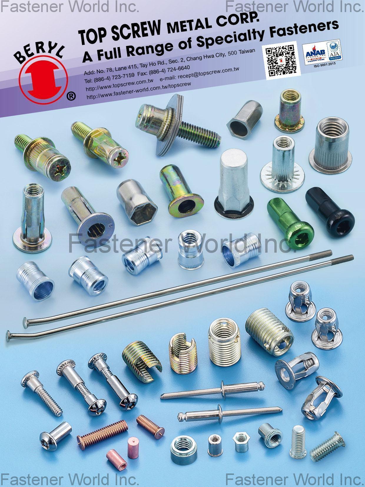 TOP SCREW METAL CORP.  , Rivnut (Blind Rivet Nut) / Clinching Fastener / Stretch Folding (Blind Rivet) / Binding Post Screw , Blind Nuts / Rivet Nuts